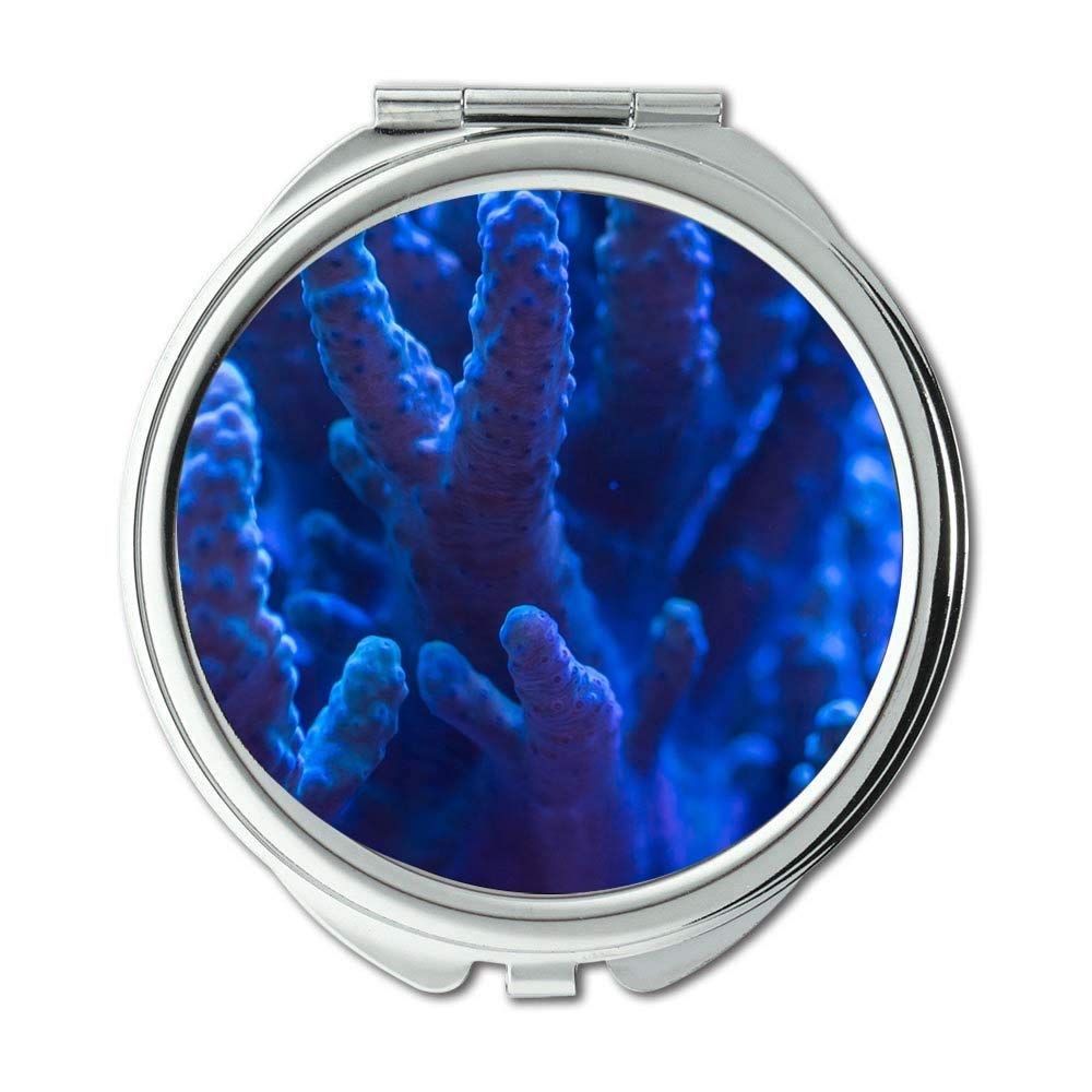 Mirror,makeup mirror,aquarium aquatic coral,pocket mirror,portable mirror