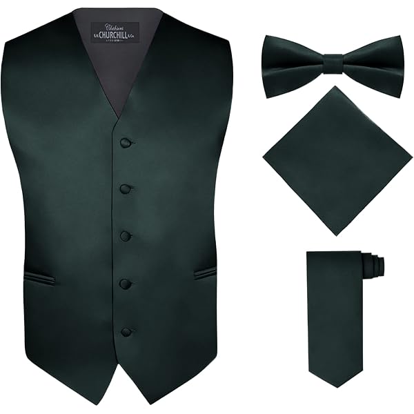 Gioberti Men's Formal 4pc Satin Vest Necktie Bowtie And Pocket Square Burgundy Medium