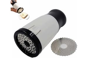 Stainless Steel Rotary Cheese Grater Handheld Manual Cheese Grater with 2 Interchangeable Blades Multi Purpose Slicer Grinder