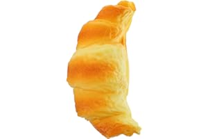 CVUTOVO Realistic Fake Croissant Bakery Decoration Prop, Small Plastic Simulation Bread for Kitchen Display