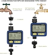 FANHAO Programmable Sprinkler Timer, Child Lock, Rain Delay, Blue view 6