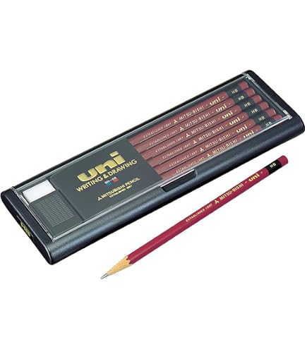 Amazon.com : Uni Wooden Pencil, 2H, Box of 12 (HU2H) : Wood Lead