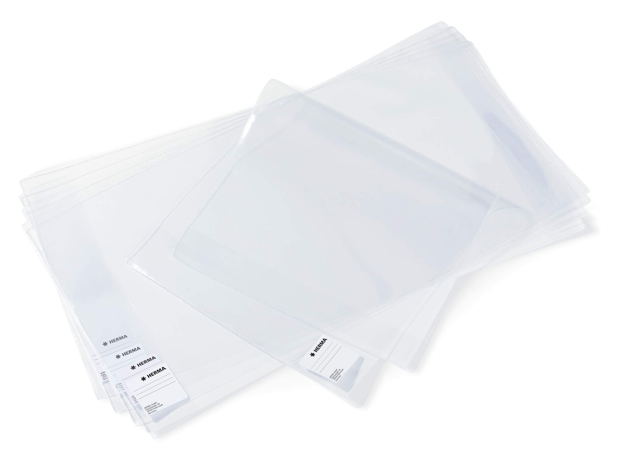 HERMA Basic Book Cover Made of Robust Film With Name Label, For School Books