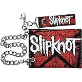 Slipknot Men's Scratched Group Tri-Fold Wallet Black