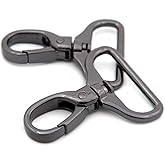 Oval Snap Hooks,10 PCS Heavy Duty Purse Hardware Lobster Clasp Keychain Clip Purse Making Accessories (1 1/4",Gunmetal)