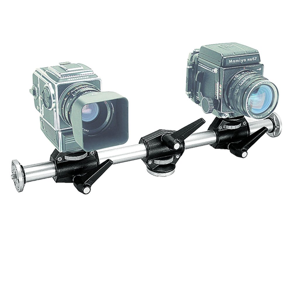 Manfrotto 131DD Horizontal 4 Head Accessory Arm - Silver (For Mounting 2 Heads Vertically and 2 Horizontally, 3/8'' Thread On All Attachments)