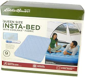 Amazon.com : Eddie Bauer Queen Size Insta-Bed with Coolmax ...