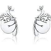 Little Sloth Small Stud Earrings 925 Sterling Silver Cute Animal Sleeper Cartilage Statement Wedding Earring Lovely Jewelry Gifts for Girls Women Best Friend