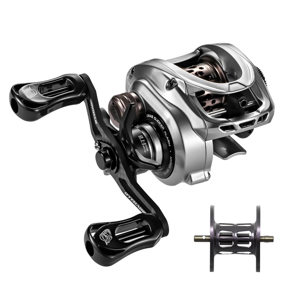 DOVIELLO HICC50 136g/4.8oz Ultralight Baitcaster Reels BFS Reel Baitcasting Visserij Reel 7.1 Overbrenging Verhouding 10 1BB 4KG/9LBS Drag Power Baitcaster Full Carbon Hoge Compact