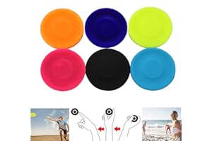 ALLBIZ Mini Frisbee, 6PCS Silicone Flying Disk, Mini Pocket Flexible Flying Disc, Hand-Push Pocket Frisbee, for Adults Outdoo