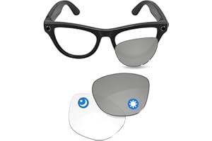 Glintbay Replacement Lenses Compatible with Ray-Ban Meta RW4010 52mm & Gen 2 RW4014 52mm Photochromic Clear Skyler Classic Upgrade Accessories, Smart Eyeglass Lenses for Women & Men