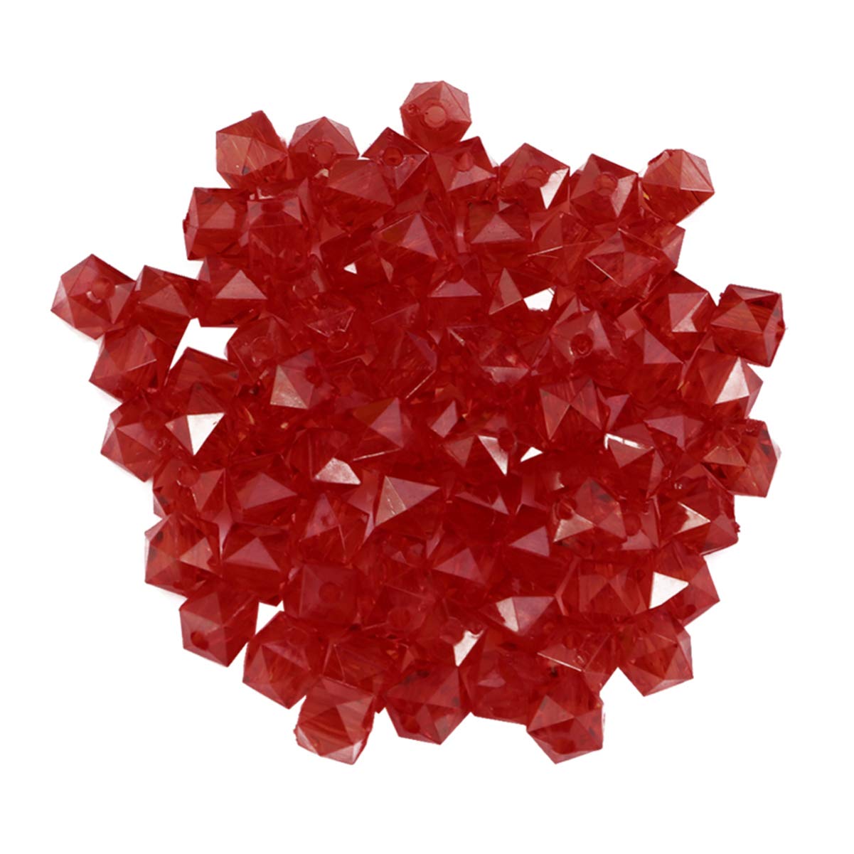 Milisten Jewelry Accessories - 950pcs 10mm Transparent Acrylic & Circle Plated Acrylic Charms & Spacer Beads for Jewelry Making Bracelets Crafts (Red)