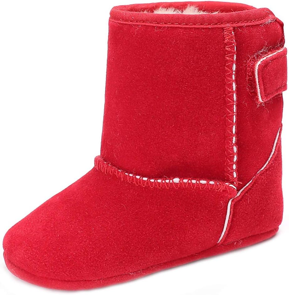Winter Baby Girls Boys Warm Snow Boots Soft Sole Anti-Slip Prewalker Crib Shoes
