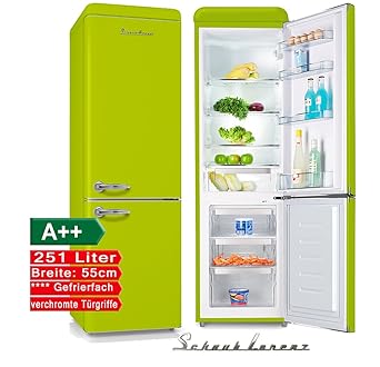 Schaub Lorenz sl250lg Retro Nevera y congelador Combinación Lemon ...