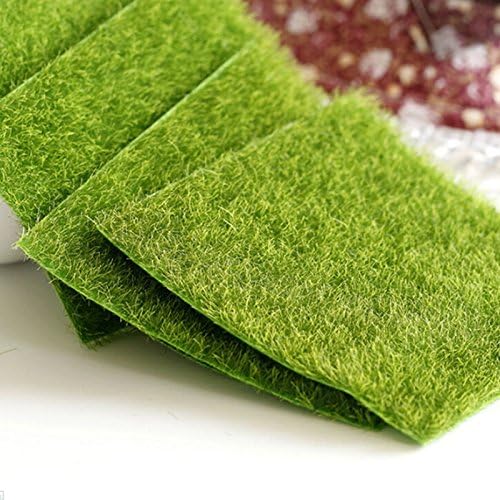 SQingYU Artificial Grass Lawn, Miniature Garden Ornament Lawn, Craft Fairy Dollhouse Decor Fake Lawn