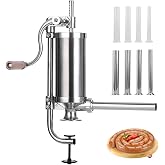 MASTER FENG Sausage Stuffer, Stainless Steel Homemade Sausage Maker Vertical Meat Filling Kitchen Machine, Packed 8 Stuffing Tubes (2.5LBS VERTICAL)