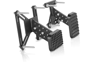 HUGEBO Gas and Brake Pedal Extenders,Universal Anti Slip Accelerator Brake Pedal Extensions for Short Drivers People,Adjustable Length and Angle Brake Assembly Compatible with Car,Go Kart,Golf Carts
