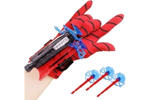 SYRYIA Spider Web Shooter with Gloves, Wrist Launcher Costume Toy, Superheroes Cosplay Action Figure Gift for Kids