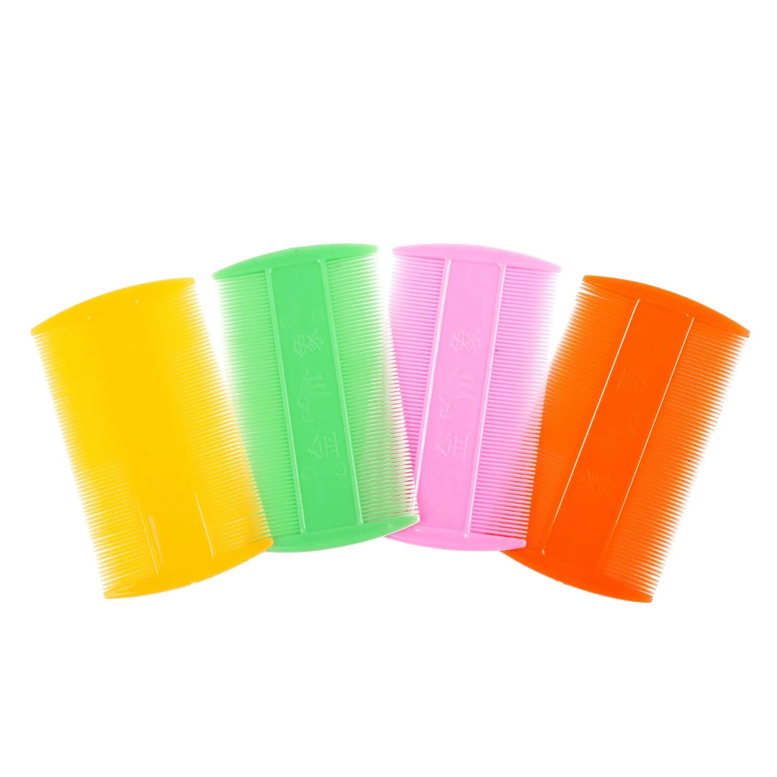 Durable Double-Sided Nit Comb (Set of 4) Perfect for Kids, Adults, and Pets Bright and Effective Lice Removal Tool