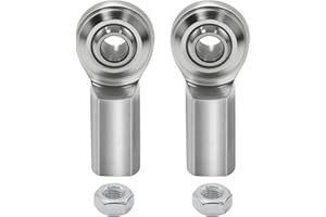 Newnessai 2 PCS CF4 1/4'' X 1/4-28 Right Hand Female Thread Heim Joints, Pre-Lubricated Rod End Bearing Heim Joints, Suitable