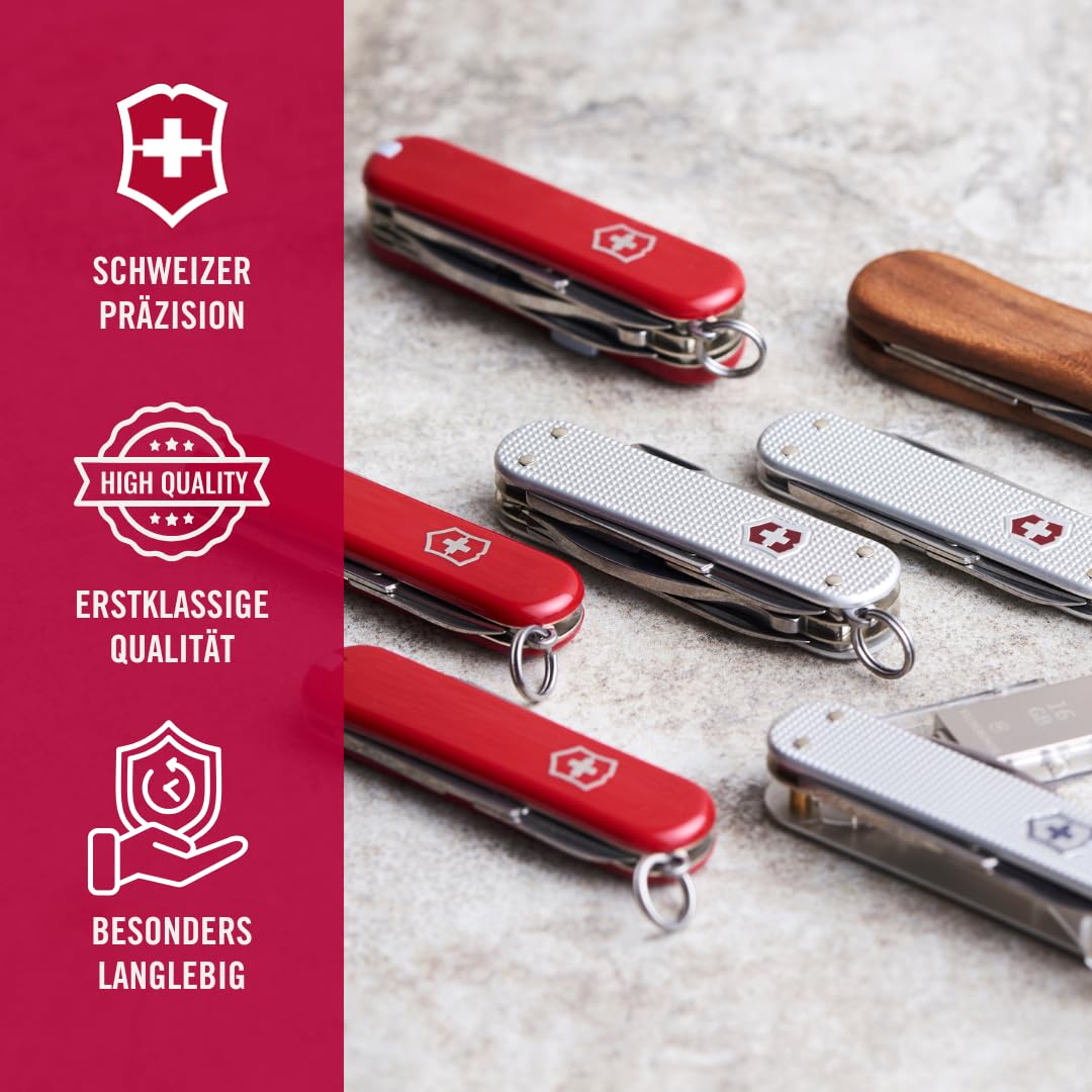 Victorinox Schweizer Taschenmesser Mini Champ Alox, Klein, 15 Funktionen, Swiss Made, Multitool mit Brieföffner, Kapselheber, Drahtabisolierer, Silber 6