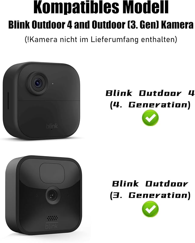 Blink Outdoor 4 Kamera Halterung (1 Stück), 360° Verstellbare Wandhalterung mit Wetterfester Schutzhülle, Montagehalterung für Blink Kamera Outdoor 4 (4. Gen)/ 3. Gen/Außenkamera 2K+