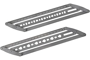 Belt Hole Positioning Guide Ruler Stainless Steel Belt Hole Punching Template Tool for Leather Craft Crafting Project Stainle