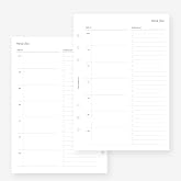 MAY PAPER CO. A5 Meal Plan Planner Insert Agenda Refill for Filofax A5, Kikki K Large, LV GM sized 6 ring agendas, 5.8 x 8.3, White