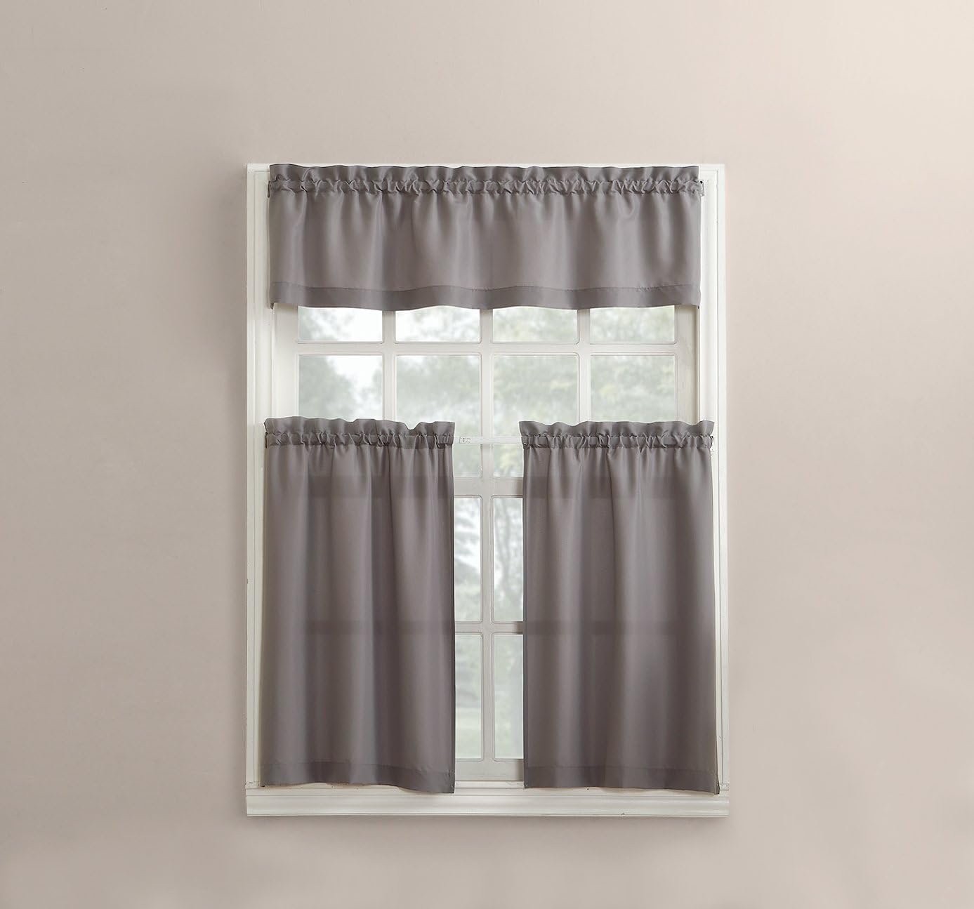 Best gray kitchen curtains and valances set