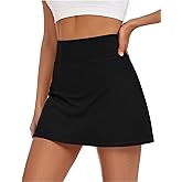 LOMON Womens Skort Mini Tennis Skirt with Pockets Shorts Golf Athletic Skirts High Waisted Stretchy Skorts Casual Workout
