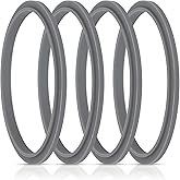 4 Pack Gasket Replacement Rubber Ring Seal Ring Gasket with Lip, Compatible with Nutribullet Blender Series 600W and 900W