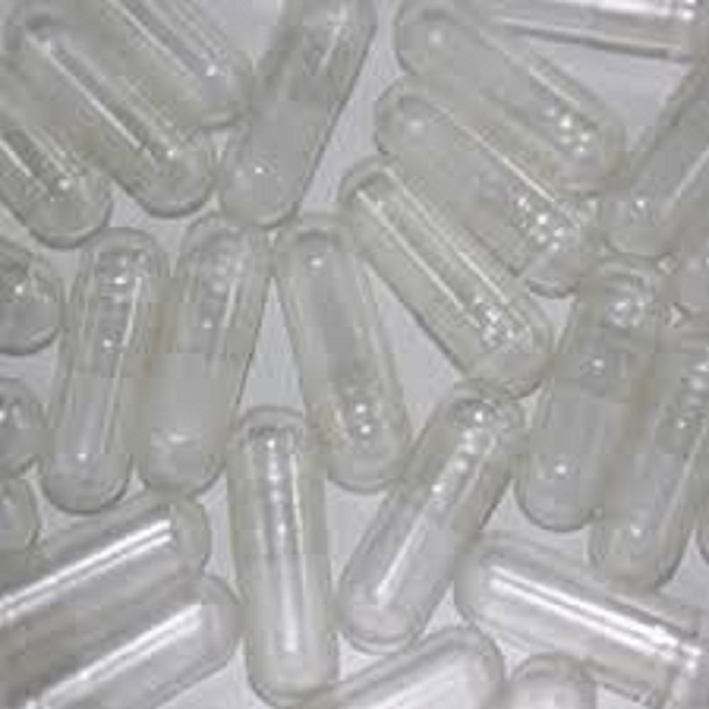 100 Empty Clear Gelatin Gelatine Hard Capsules size 0 self fill gel caps