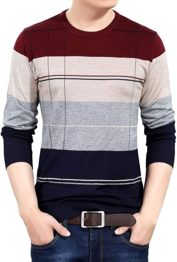 Prendas De Punto Jerseys Hombres para Rayas Esencial Casual Otoño
