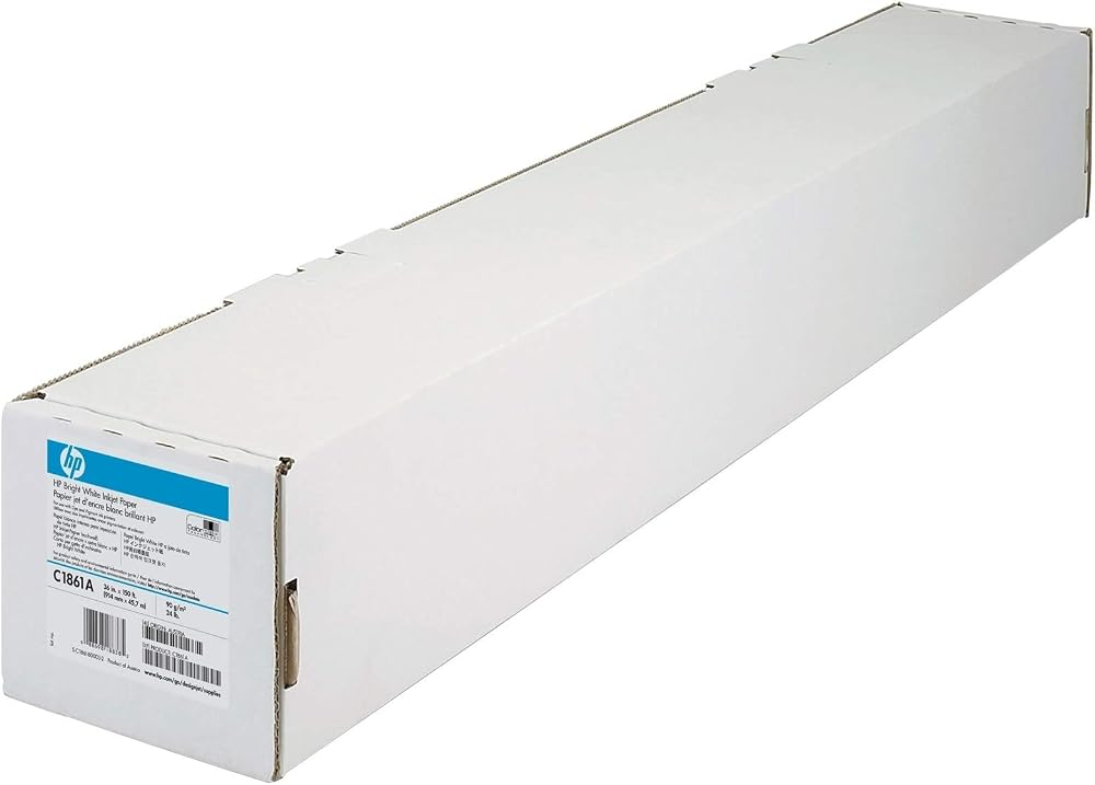 HP Q1444A Bright White Inkjet Paper 841mm x 45.7m 90gsm Line Drawings