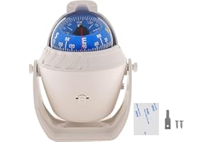 ITYAGUY Marine Compass for Boat LED Light Navigation Pivoting Electronic Automotive High Precision Compass for Sailing Boat Car Truck