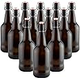 FastRack Swing Top Bottles | 33 oz – Pack of 12 | Amber Glass Bottles for Home Brewing | Flip Top Glass for Carbonated Drinks, Kombucha, Fermentation, Water, Food Grade – ECO Friendly