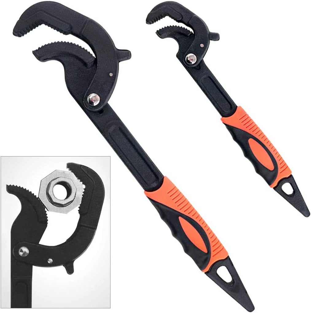 2 Pack Quick MultiPurpose Adjustable Wrench SelfAdjusting 10"(260mm