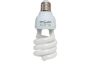 REPTI ZOO REPTIZOO Energy Saving Lamps UVB Bulb,Spiral Compact 26 Watts UVB 10.0 Reptile Light Bulb Fit for Desert Type Reptile/Snake/Lizard/Insect/Leopard Tortoise