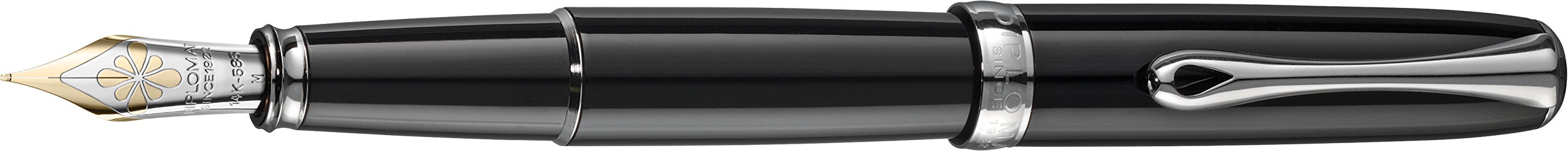 Diplomat Excellence A2 Fountain Pen with 14 ct Fine Nib - Black Lacquer