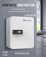 Uniclife 20 Position White Key Cabinet with Combination Lock Security Box view 7