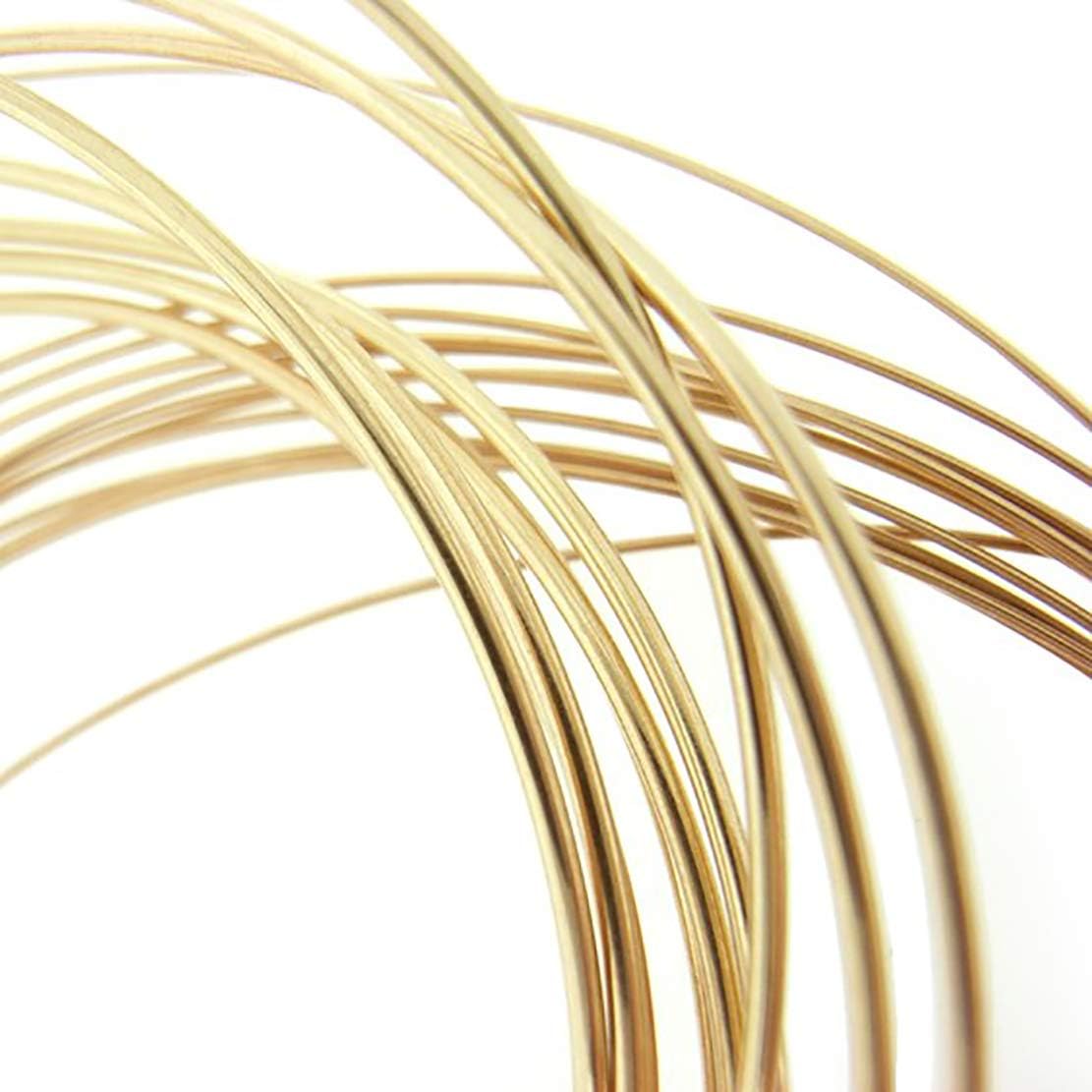 22 Karat, Yellow Gold Round Wire, 18 to 28 Gauge (22 Gauge - 6 Inches)