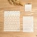 YunKo 100pcs Self Adhesive Cookie Bakery Candy Biscuit Roasting Treat Gift DIY Plastic Bag For Wedding (White Lace Flower)