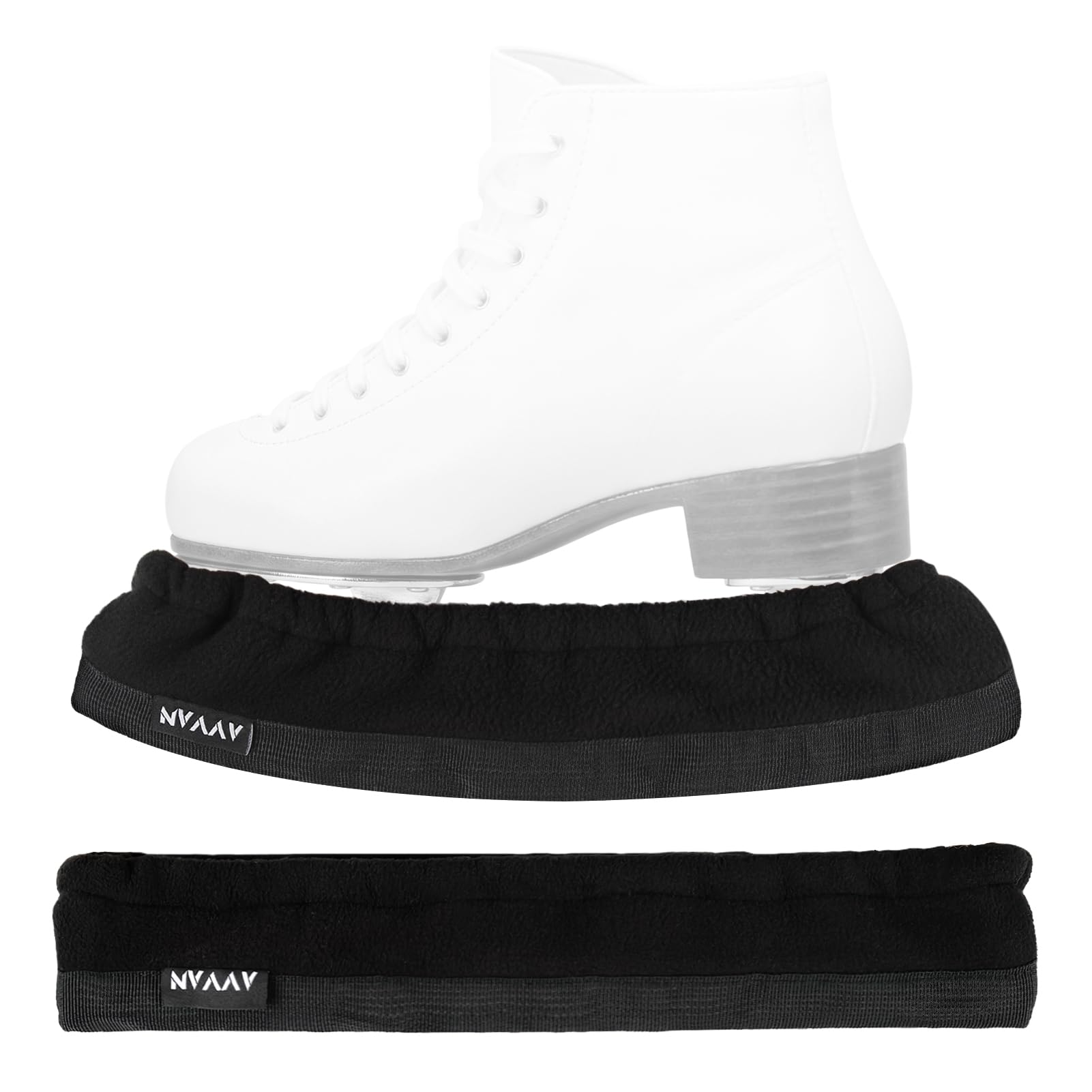 Photo 1 of 2-PCS Ice Skate Blade Covers with 2" Thickened & Widened Bottom, Cut-Resistant Nylon & Double-Layer Polar Fleece Blades Protector Guards for Hockey Skates, Figure Skates, Ice Skates, Speed Skates, L