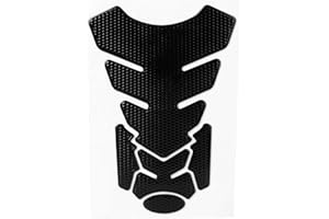 Motorcycle Tank Pad, 3D Motorcycle Tank Protector Gas Oil Fuel Tank Sticker Decal, Black (Black)