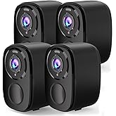 Rraycom 4Pack Wireless Home/Outdoor Security Cameras, 5MP Battery Powered Security Cameras with Spotlight Siren Alarm, AI Motion Detection, Color Night Vision, 2-Way Talk, SD/Cloud, Works with Alexa