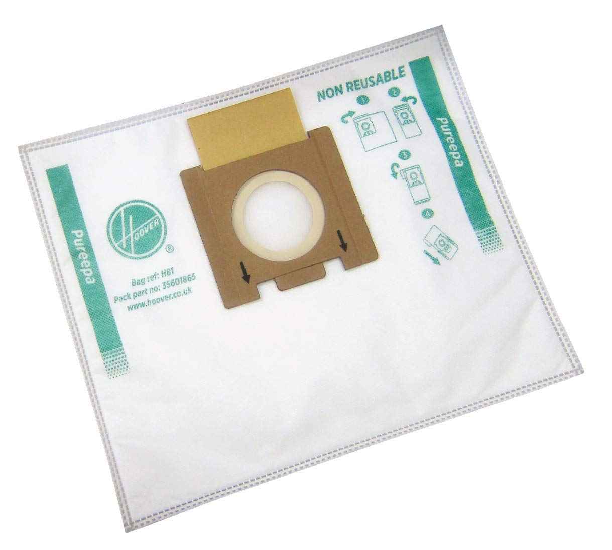 Hoover H81 Vacuum Cleaner Bags - Original - Microfiber - Pure EPA - Odorless - Extra Capacious - Compatible with Telios Extra Vacuum Cleaners - 1 Pack 4 Pieces