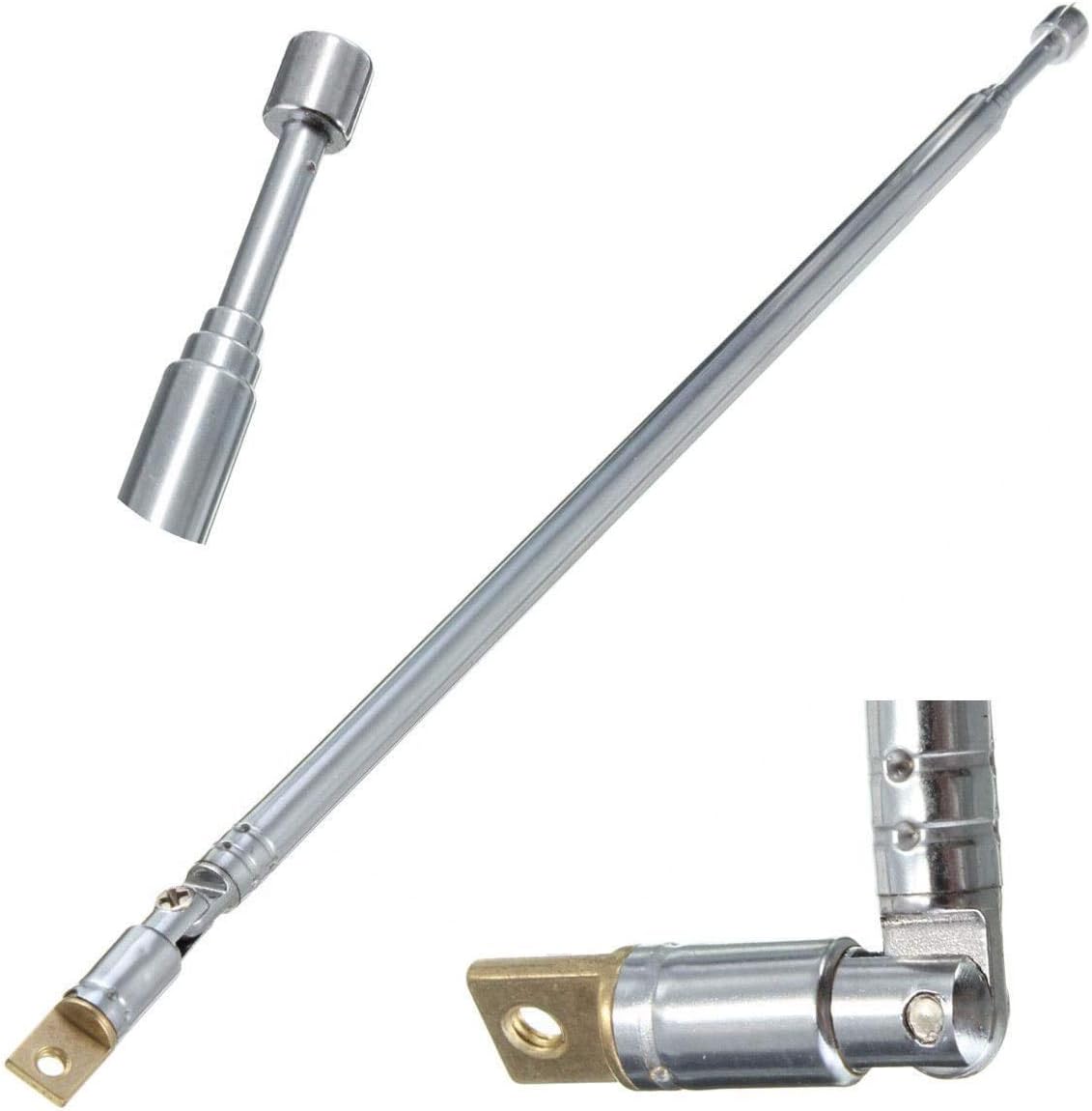 Ancable 2-Pack AM FM Antenna 62cm 24.4" Long 4 Sections Telescopic Antenna for Radio TV: Home Audio & Theater