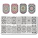 BORN PRETTY Valentine's Day Nail Stamping Art Set-2Pcs Image Template Black White Stamping Nail Polish with 1Pc Jelly Clear Stamper