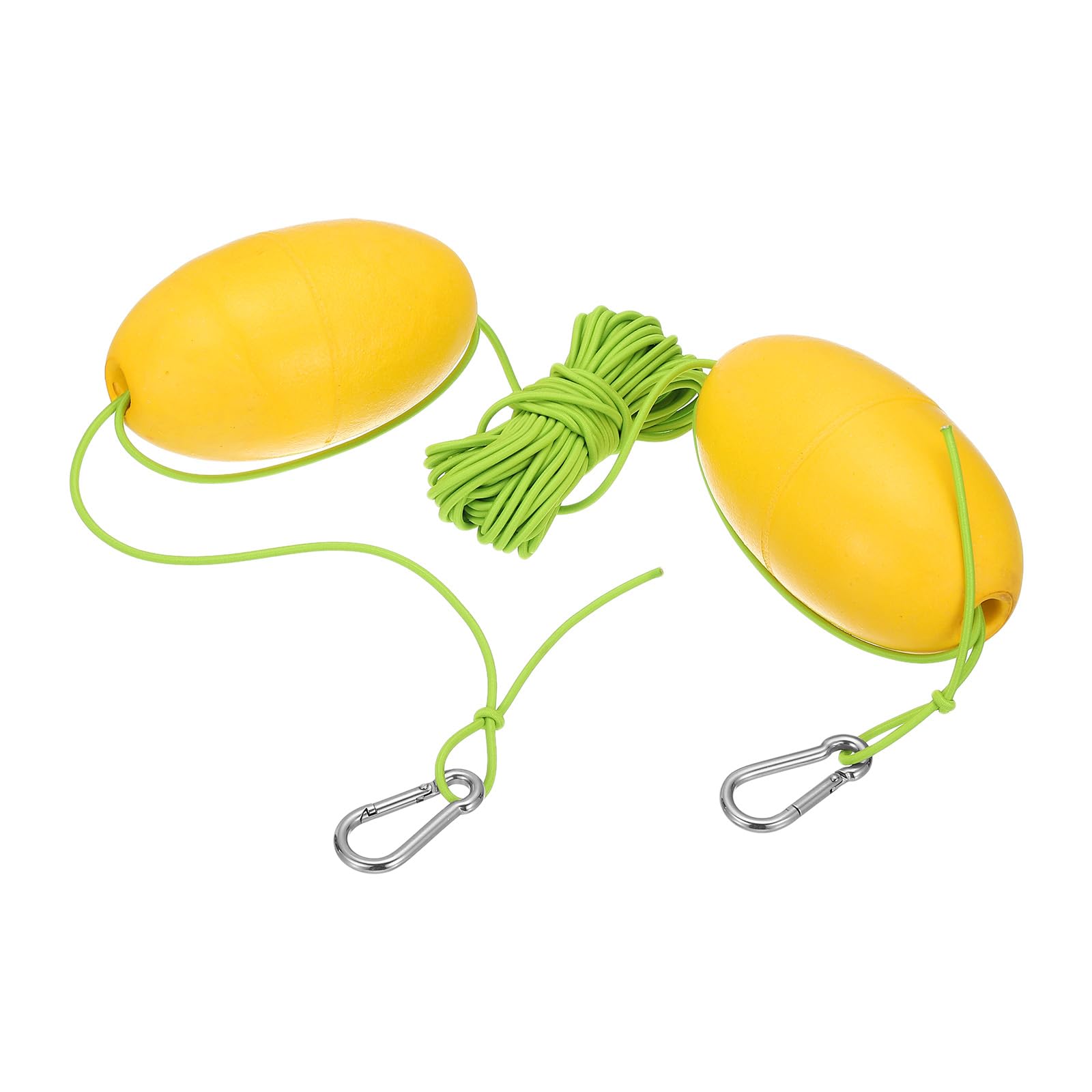 PATIKIL 33FT Float Rope Tow Line, Heavy Duty Buoy Ball Float Leash with Stainless Steel Hook Drift Rope Marker Buoy Float Rope for Fishing Drift Jet-Ski Kayak Boat Accessories, Green