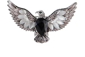 MXUHUI Eagle Bird Brooches Pin for Women/Men Fashion Crystal Animal Brooch Jewelry